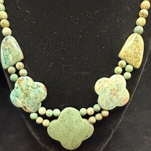 ✨ Green Jasper Statement Necklace – Sterling Silver – New ✨